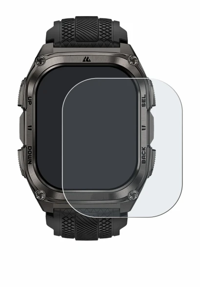 Image of the device Kospet Tank M4 with a wide variety of screen protectors.