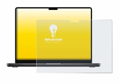 Image of the device Apple MacBook Pro 14" M5 2025 with a wide variety of screen protectors.