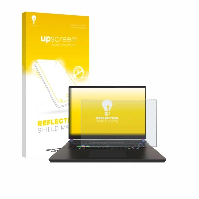 Front side of a product packaging with the brand logo upscreen. Next to it is the device MSI Vector 17 HX shown with the corre