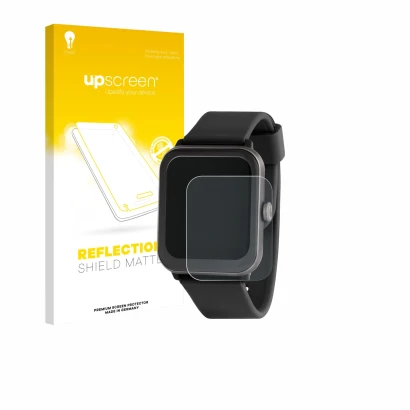 Front side of a product packaging with the brand logo upscreen. Next to it is the device Sector Smartwatch S-08 shown with the