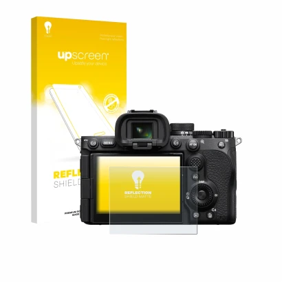 Front side of a product packaging with the brand logo upscreen. Next to it is the device Sony Alpha 7 V (ILCE-7M5) shown with