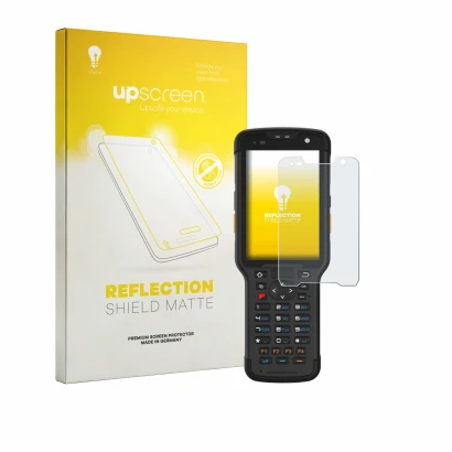 Front side of a product packaging with the brand logo upscreen. Next to it is the device Newland Speedata SD35 Leo shown with
