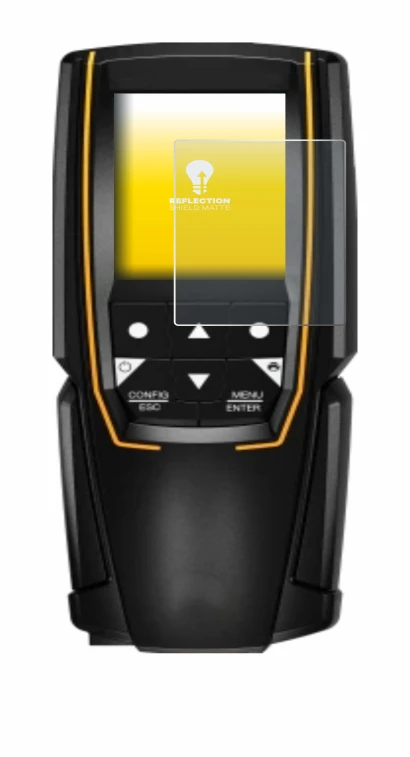 Image of the device Testo 310 (2nd Gen.) with a wide variety of screen protectors.