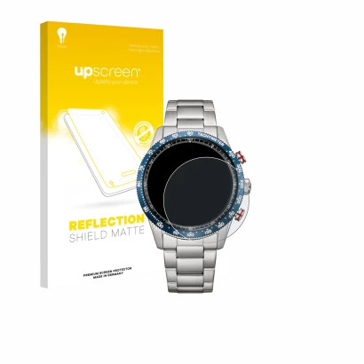 Front side of a product packaging with the brand logo upscreen. Next to it is the device Citizen CA4716-50L shown with the cor