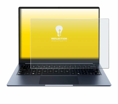 Image of the device Chuwi CoreBook Air 14" with a wide variety of screen protectors.