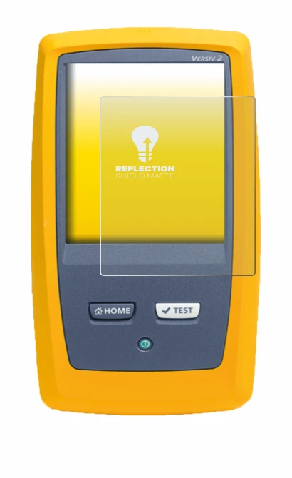 Image of the device Fluke DSX8000 with a wide variety of screen protectors.