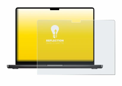 Image of the device Apple MacBook Pro 14" 2026 M5 with a wide variety of screen protectors.