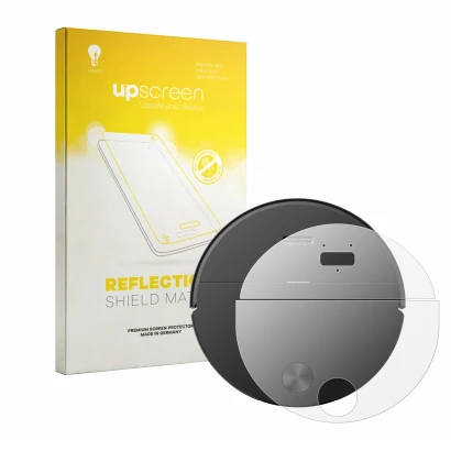Front side of a product packaging with the brand logo upscreen. Next to it is the device Roborock Saros 20 Sonic shown with th
