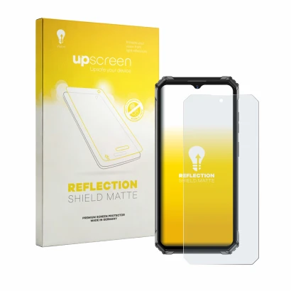 Front side of a product packaging with the brand logo upscreen. Next to it is the device Oukitel G7 shown with the correspondi