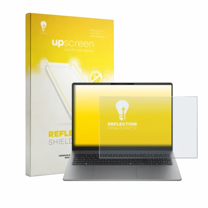 Front side of a product packaging with the brand logo upscreen. Next to it is the device HP 200 G2a 16" shown with the corresp
