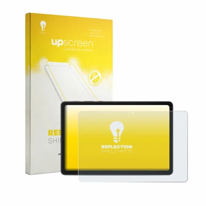 Front side of a product packaging with the brand logo upscreen. Next to it is the device Lenovo ThinkTab X11 Gen 1 shown with