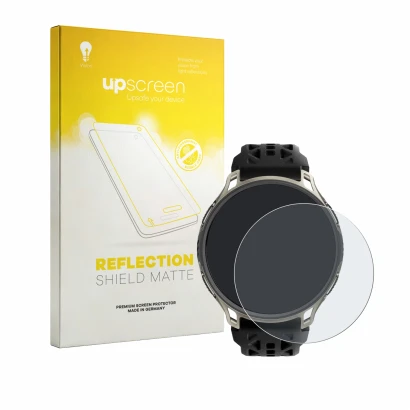 Front side of a product packaging with the brand logo upscreen. Next to it is the device Amazfit Cheetah 2 Pro shown with the 