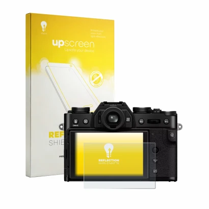Front side of a product packaging with the brand logo upscreen. Next to it is the device Fujifilm X-T30 III shown with the cor