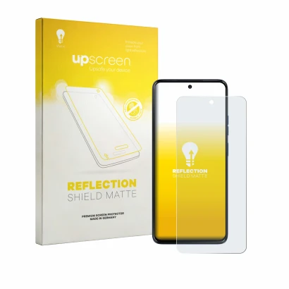 Front side of a product packaging with the brand logo upscreen. Next to it is the device Motorola Moto G37 Power shown with th