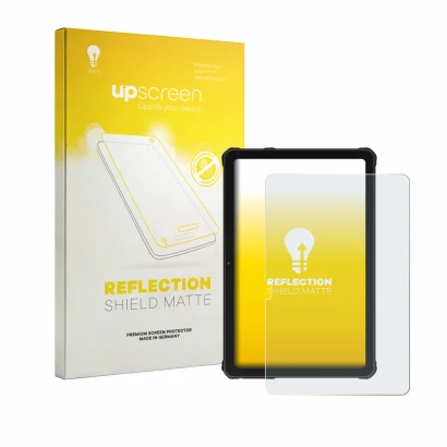 Front side of a product packaging with the brand logo upscreen. Next to it is the device Oukitel RT10 shown with the correspon