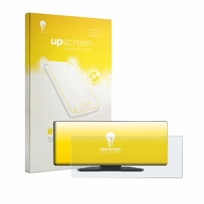 Front side of a product packaging with the brand logo upscreen. Next to it is the device Carpuride W903 Plus 9.3" shown with t