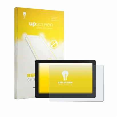 Front side of a product packaging with the brand logo upscreen. Next to it is the device VECTOR AGR HD408 Display Terminal sho