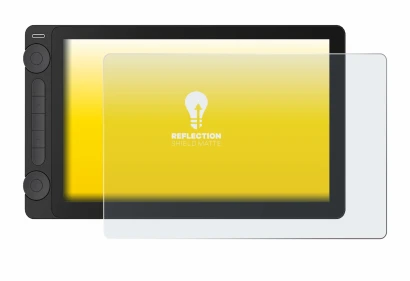 Image of the device Huion Kamvas 13 Gen 3 with a wide variety of screen protectors.