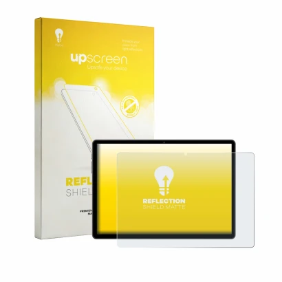 Front side of a product packaging with the brand logo upscreen. Next to it is the device Juno Tab 4 10.5" shown with the corre