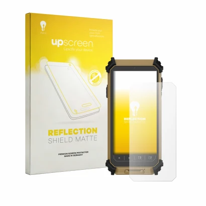 Front side of a product packaging with the brand logo upscreen. Next to it is the device DT Research DT361DM (portrait) shown