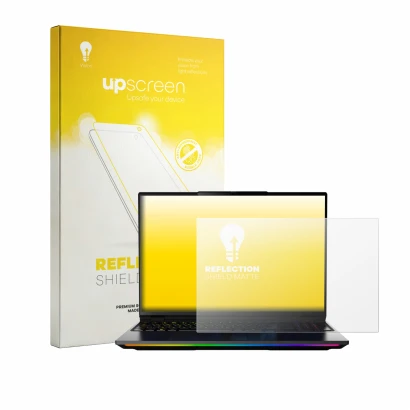 Front side of a product packaging with the brand logo upscreen. Next to it is the device MEDION Erazer Beast 16 X15 shown with