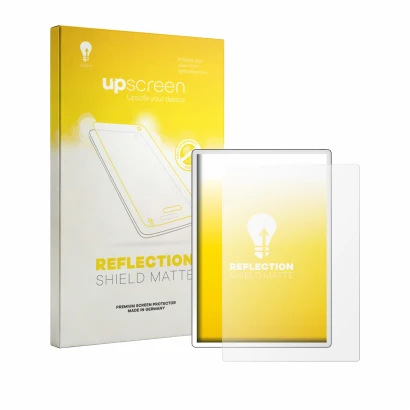 Front side of a product packaging with the brand logo upscreen. Next to it is the device PocketBook InkPad One shown with the