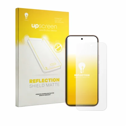 Front side of a product packaging with the brand logo upscreen. Next to it is the device Google Pixel 11 Pro shown with the co