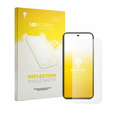 Front side of a product packaging with the brand logo upscreen. Next to it is the device Google Pixel 11 Pro XL shown with the