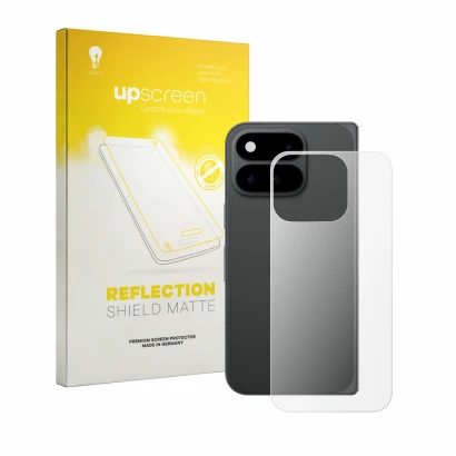 Front side of a product packaging with the brand logo upscreen. Next to it is the device Google Pixel 11 Pro Fold (Back) shown
