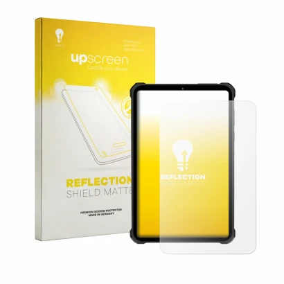 Front side of a product packaging with the brand logo upscreen. Next to it is the device Oukitel RT11 shown with the correspon
