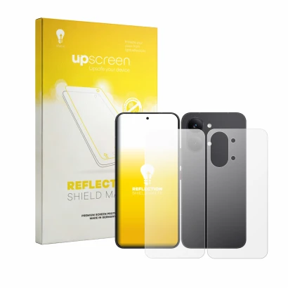 Front side of a product packaging with the brand logo upscreen. Next to it is the device Xiaomi Poco X8 Pro Max (Front+Back) s