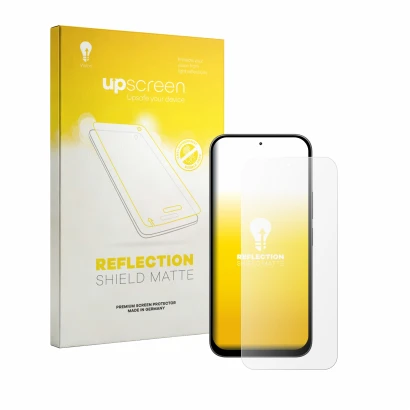 Front side of a product packaging with the brand logo upscreen. Next to it is the device Xiaomi Redmi 17 5G shown with the cor