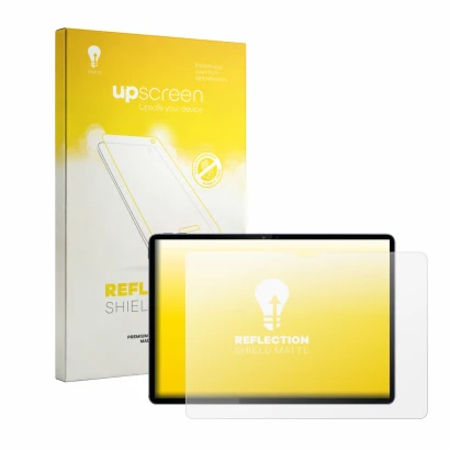 Front side of a product packaging with the brand logo upscreen. Next to it is the device Lenovo Yoga Tab Gen 2 shown with the
