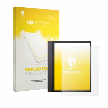 Front side of a product packaging with the brand logo upscreen. Next to it is the device Boox Note Air 6 C shown with the corr