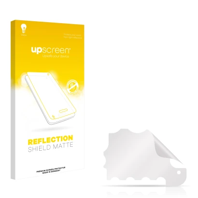 Front side of a product packaging with the brand logo upscreen. Next to it is the corresponding screen protector.
