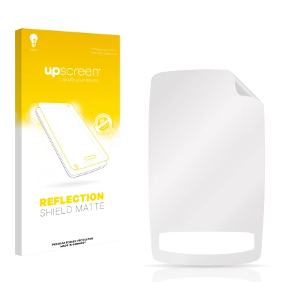 Front side of a product packaging with the brand logo upscreen. Next to it is the corresponding screen protector.