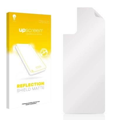 Front side of a product packaging with the brand logo upscreen. Next to it is the corresponding screen protector.