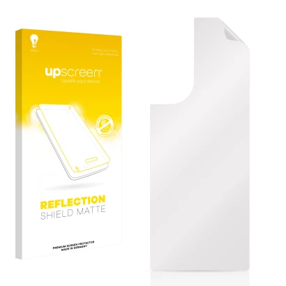 Front side of a product packaging with the brand logo upscreen. Next to it is the corresponding screen protector.