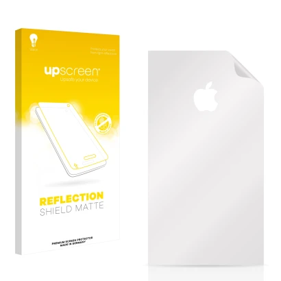 Front side of a product packaging with the brand logo upscreen. Next to it is the corresponding screen protector.
