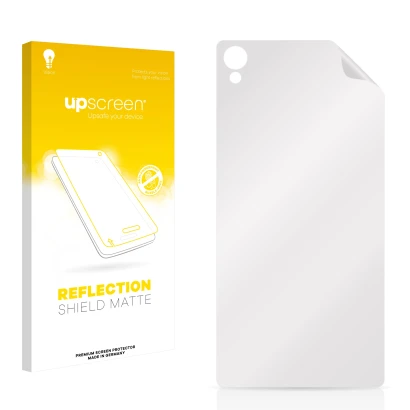 Front side of a product packaging with the brand logo upscreen. Next to it is the corresponding screen protector.