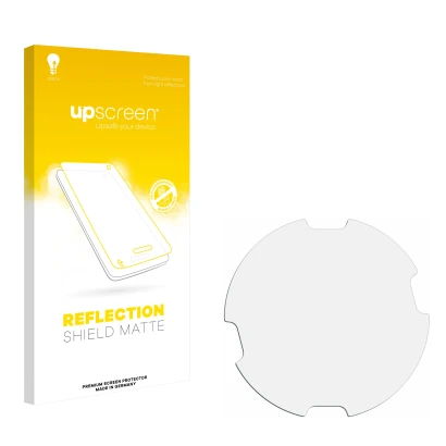 Front side of a product packaging with the brand logo upscreen. Next to it is the corresponding screen protector.