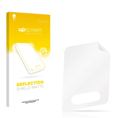 Front side of a product packaging with the brand logo upscreen. Next to it is the corresponding screen protector.
