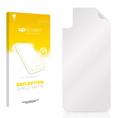 Front side of a product packaging with the brand logo upscreen. Next to it is the corresponding screen protector.