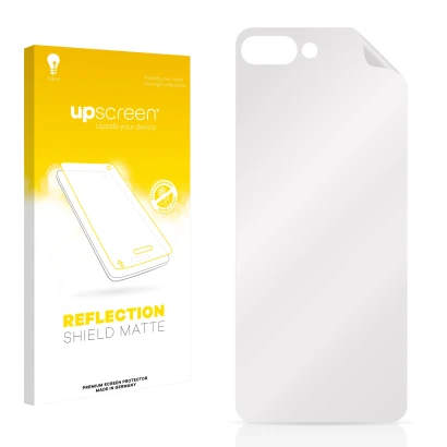 Front side of a product packaging with the brand logo upscreen. Next to it is the corresponding screen protector.