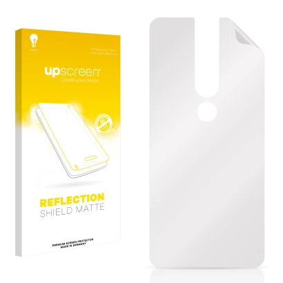 Front side of a product packaging with the brand logo upscreen. Next to it is the corresponding screen protector.