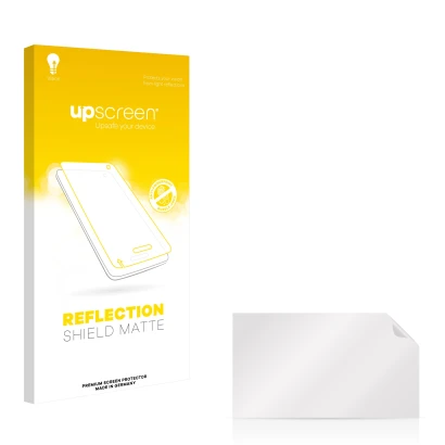 Front side of a product packaging with the brand logo upscreen. Next to it is the corresponding screen protector.