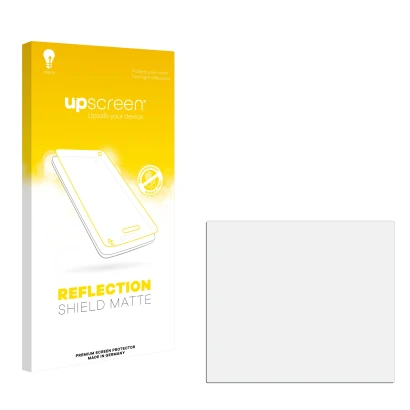 Front side of a product packaging with the brand logo upscreen. Next to it is the corresponding screen protector.