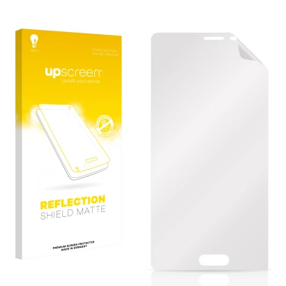 Front side of a product packaging with the brand logo upscreen. Next to it is the corresponding screen protector.