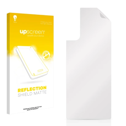 Front side of a product packaging with the brand logo upscreen. Next to it is the corresponding screen protector.