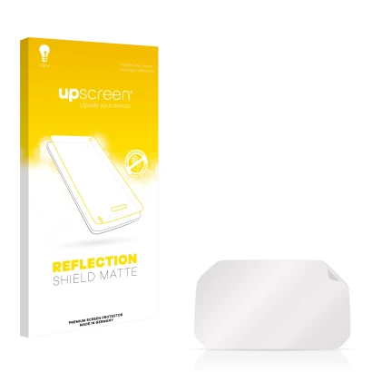 Front side of a product packaging with the brand logo upscreen. Next to it is the corresponding screen protector.